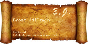 Brosz Jázmin névjegykártya